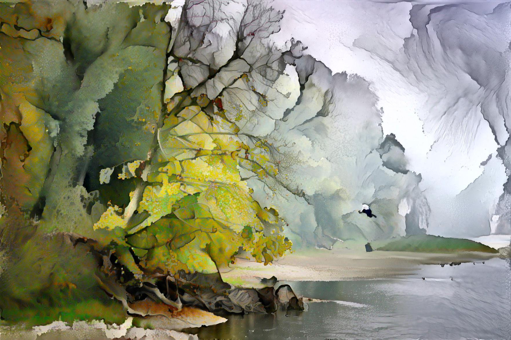 Trees in Mist 2 Watercolor FHD