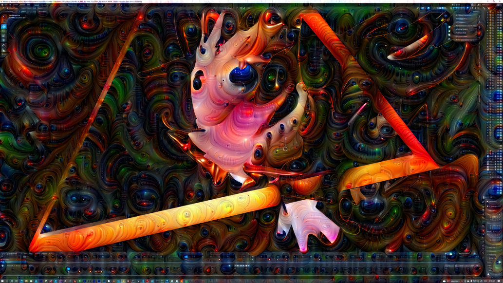 Psy fi Blender 3d x Deep Dream