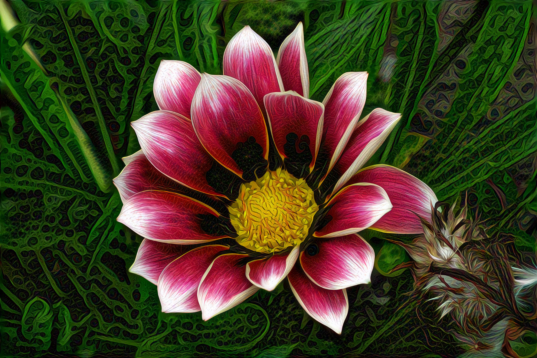 Gazania Deep Pink White Tips