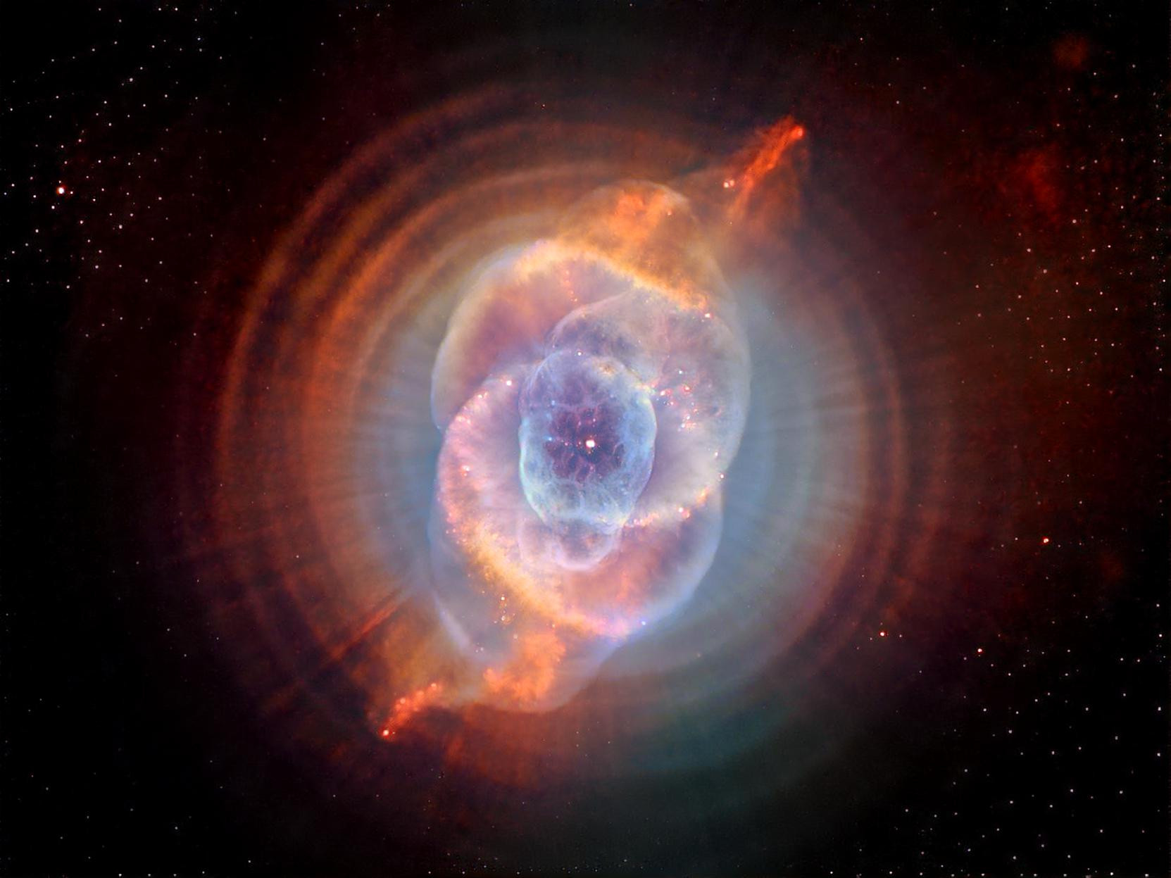 Cat eye nebula + Helix nebula