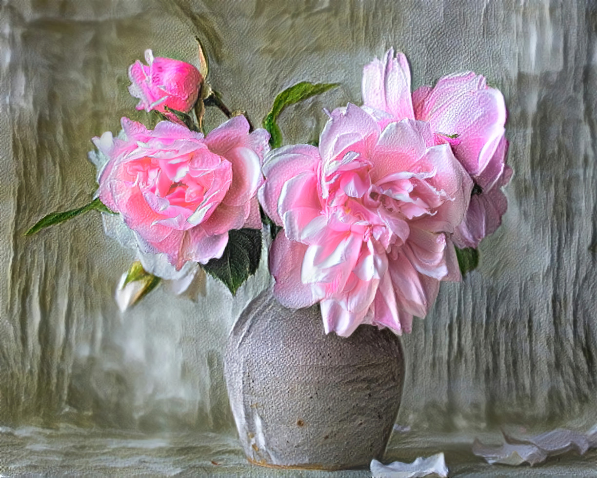 Vase of Peonies Painting [1.2MP]