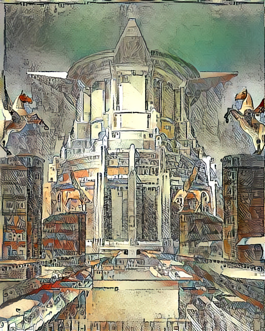 Impressions of Metropolis no. 7 taken from a digital 3d project