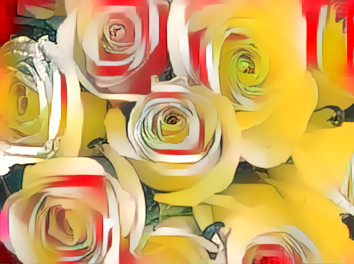 Yellow & Red Roses