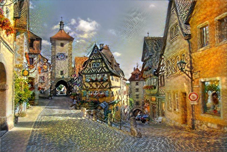 Rothenburg ob der Tauber with silly artifacts 