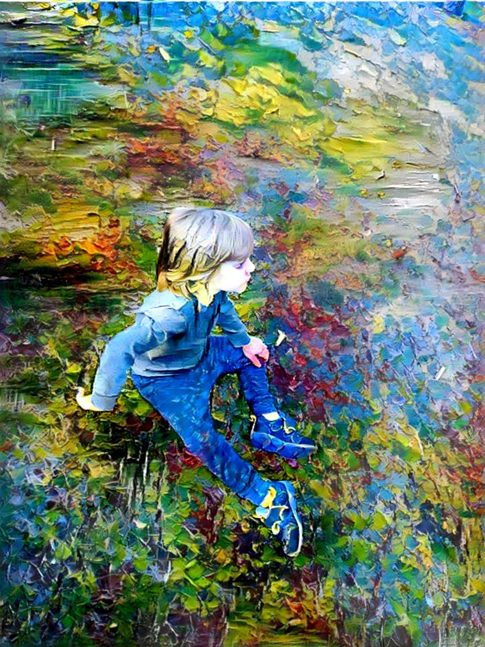 Little Boy set in oils.