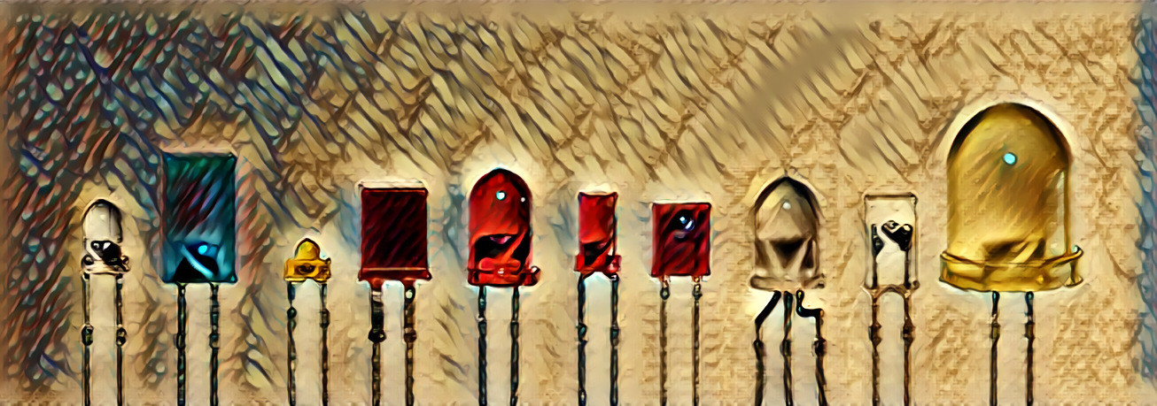 Line-Up of Real World LEDs (Light Emitting Diodes): About: 1) About: 1) https://en.wikipedia.org/wiki/Light-emitting_diode  2) Video https://youtu.be/RHpo4wKo8pQ?t=1848 - Image: https://commons.wikimedia.org/wiki/File:Verschiedene_LEDs.jpg#/media/File:Vers