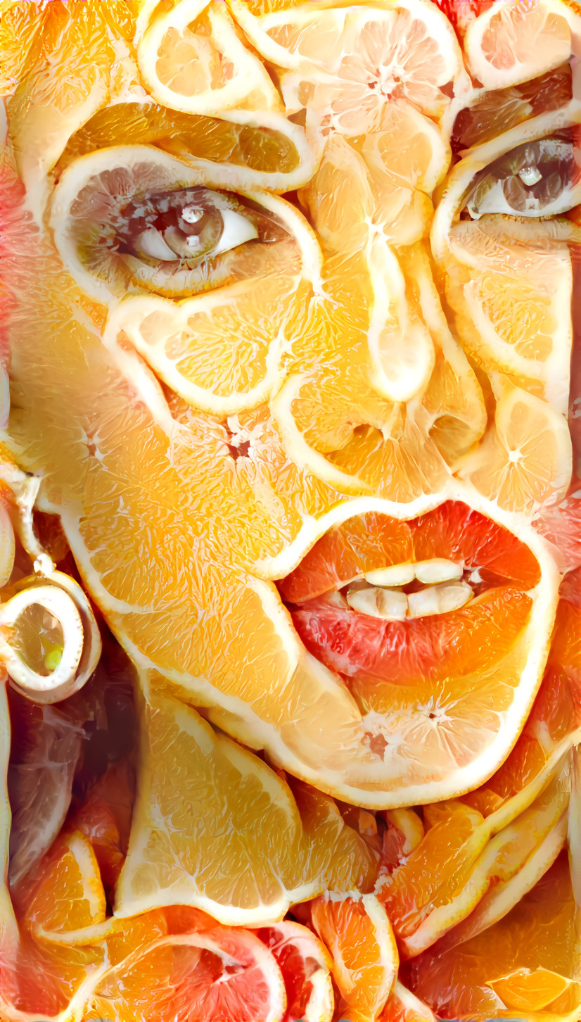 model - made with oranges