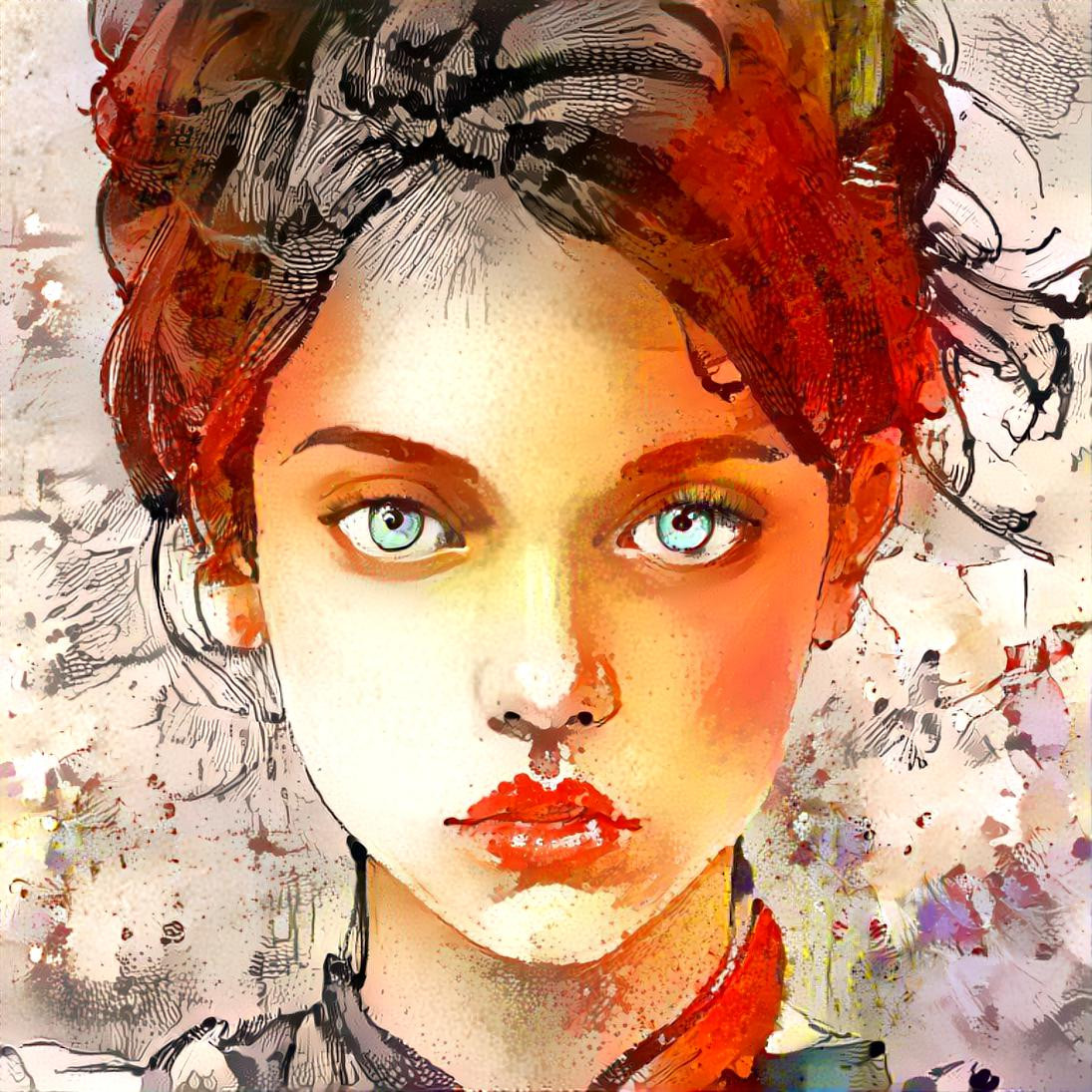 Colorful girl's portrait