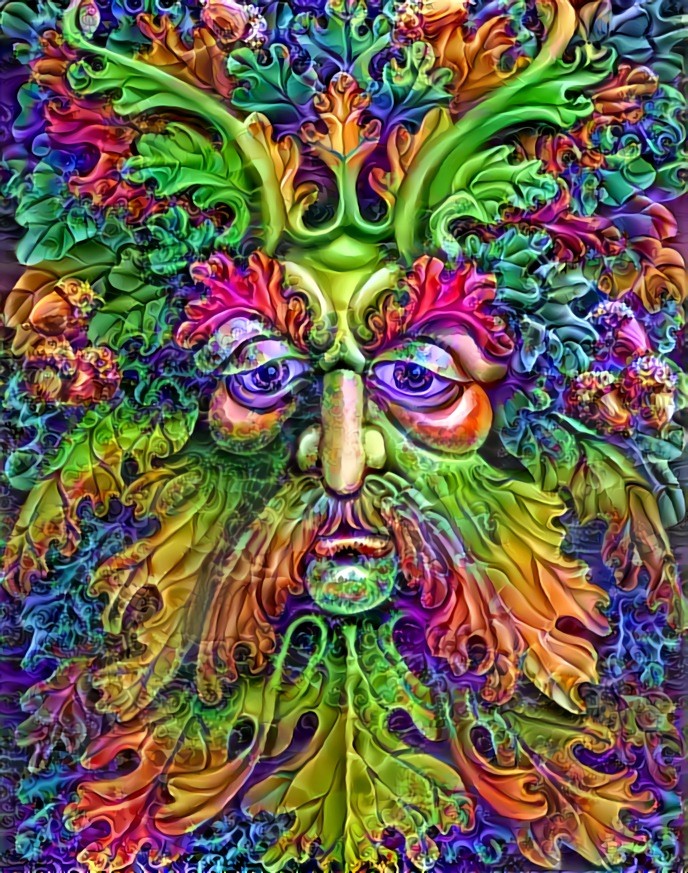 "Bitter weed" _ source: "Green Man" - artwork by Malcolm Brown (ravenscar45, on DeviantArt) _ (190508)