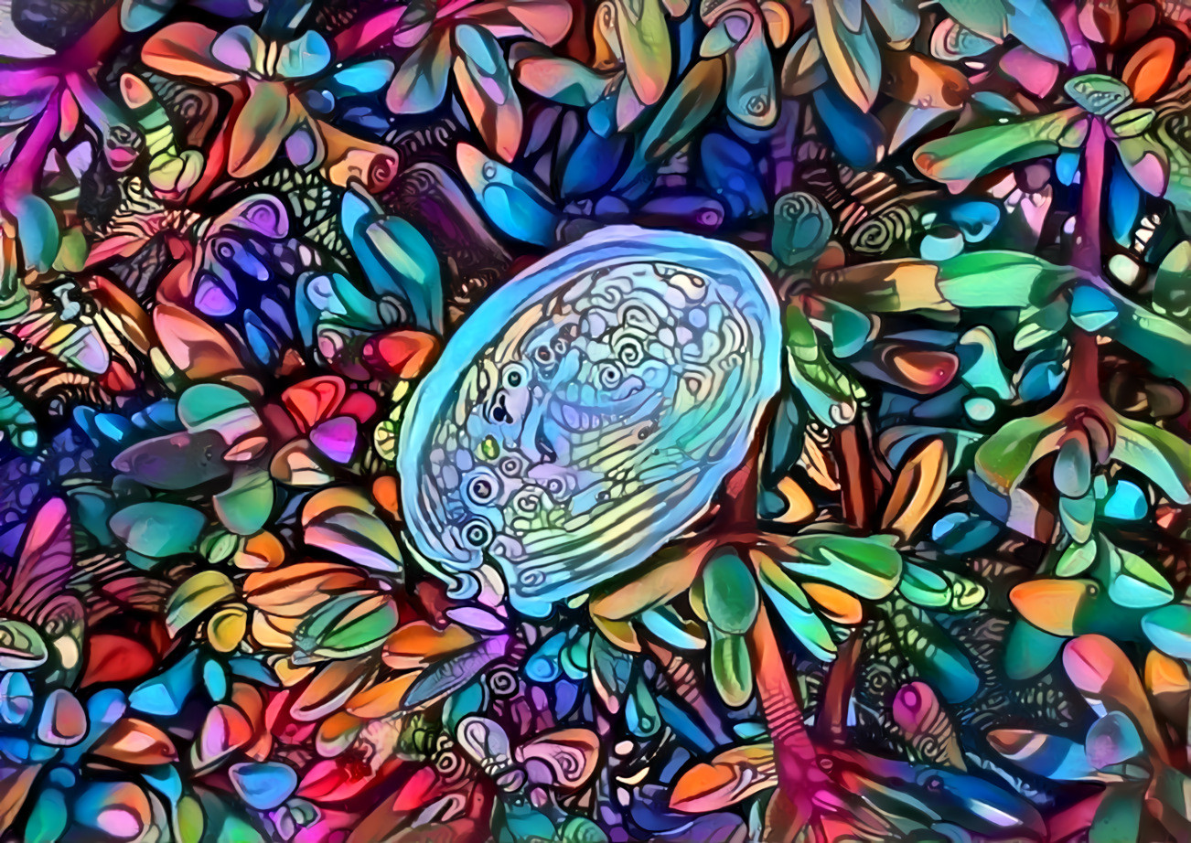 Paua on succulent 