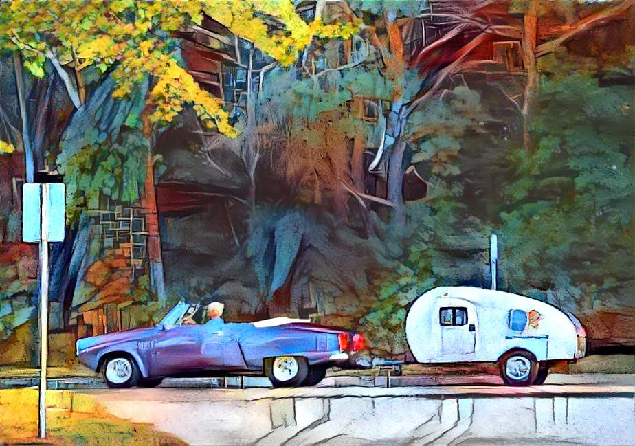 Crusing - 1950's Studebaker & Trailer