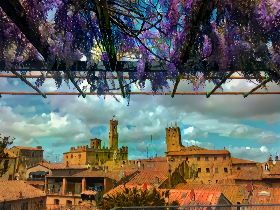 Volterra with Hyacinths, Italy.