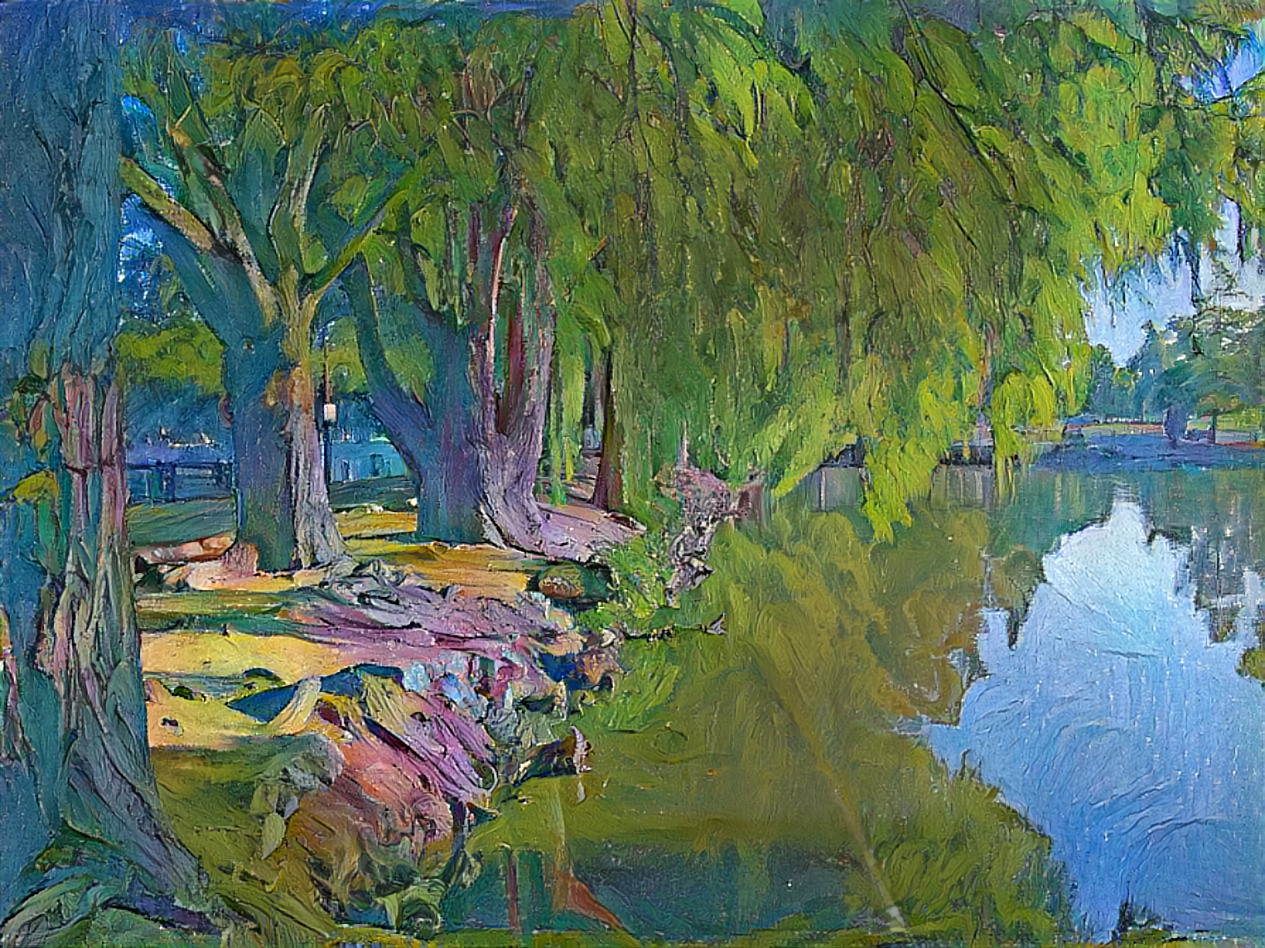 landscape with river and trees