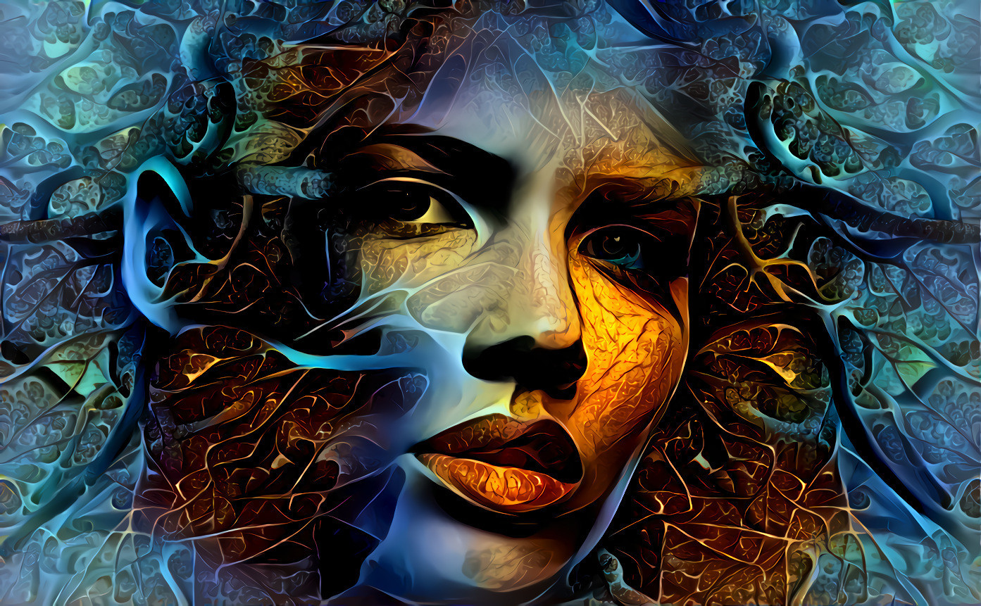 Fantasy Portrait with fractal
