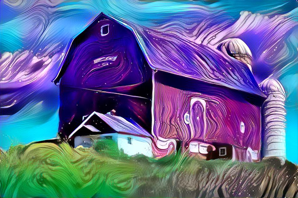 Barn on a hill