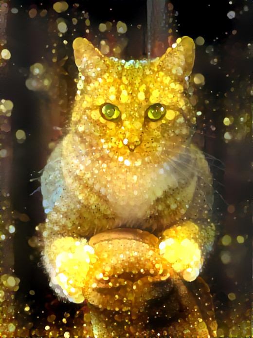 My gold cat named Charlie