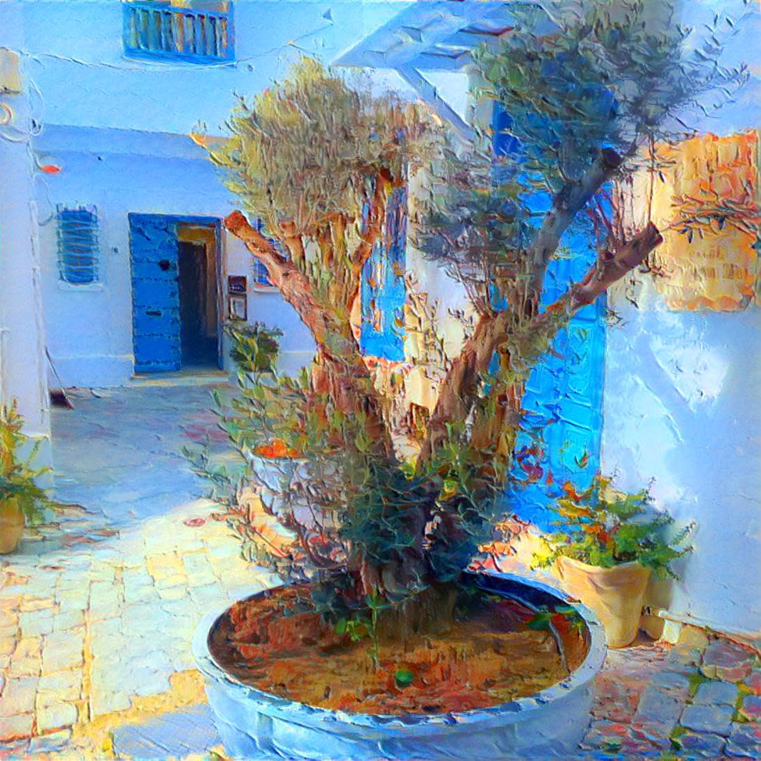 Poetic Sidi Bou Saïd the Galeries' corner byTYna