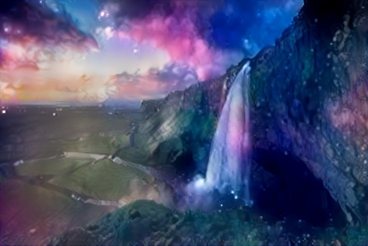 Galaxy waterfall