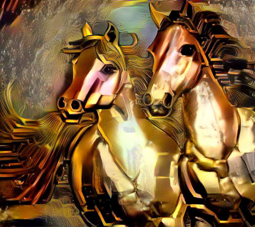 Golden horses