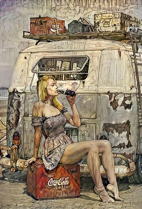 Garota, Kombi e Coca-Cola