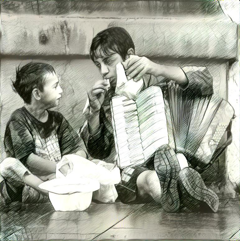 young buskers ( молодые уличные музыканты )