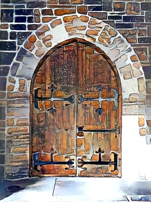 The castle door