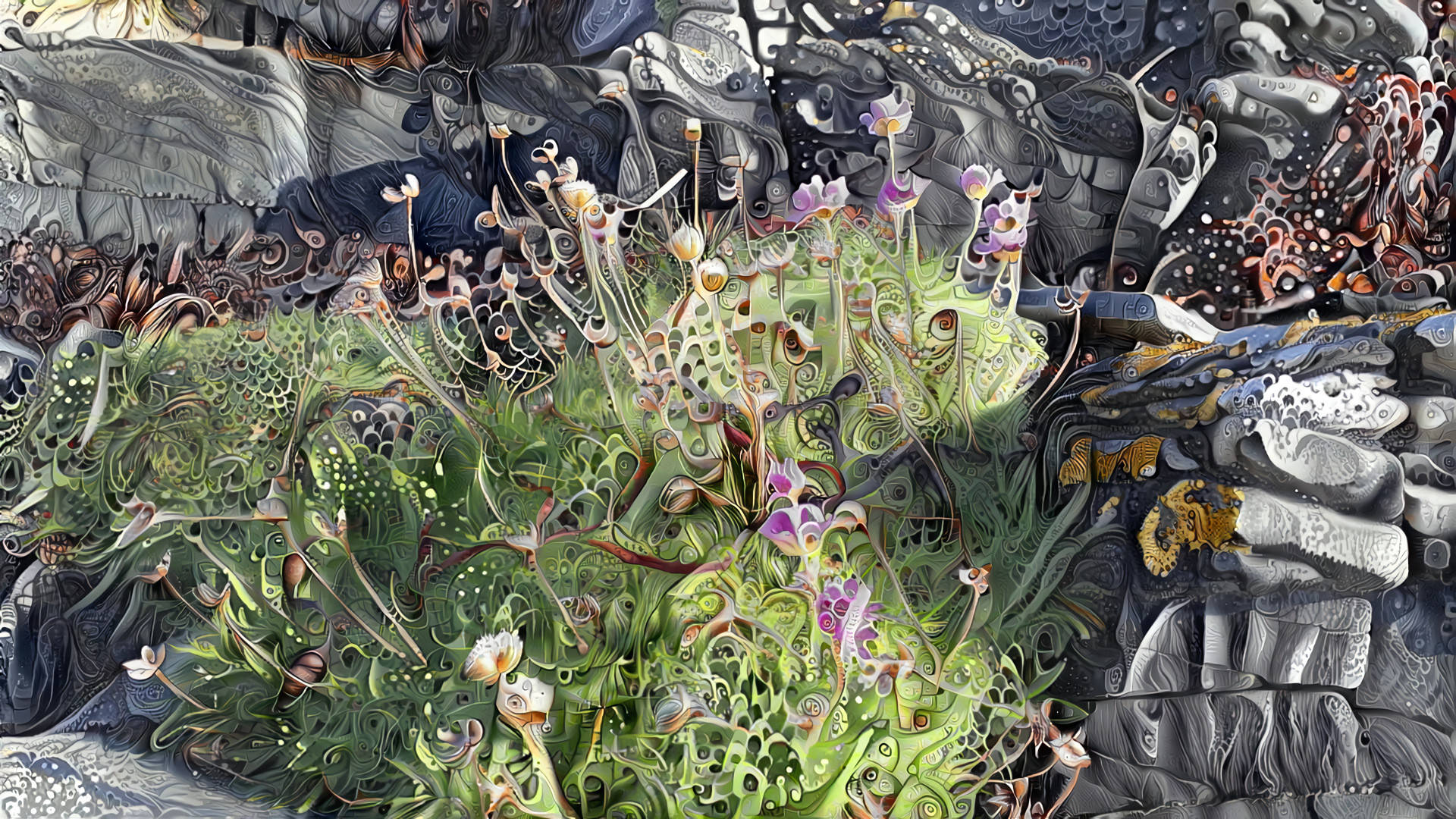 flowers and rocks Colonsay original colours