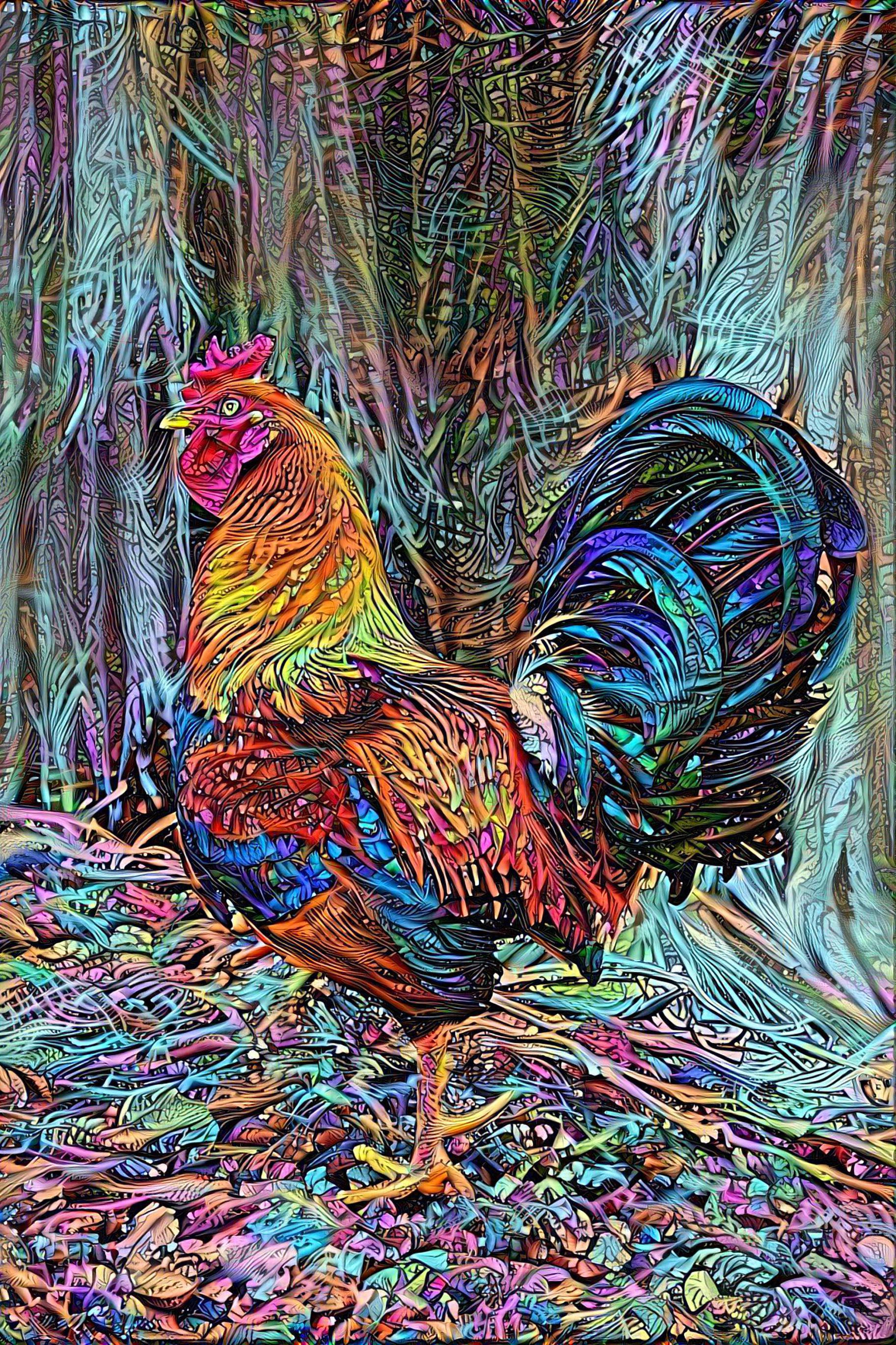 Painted Rooster