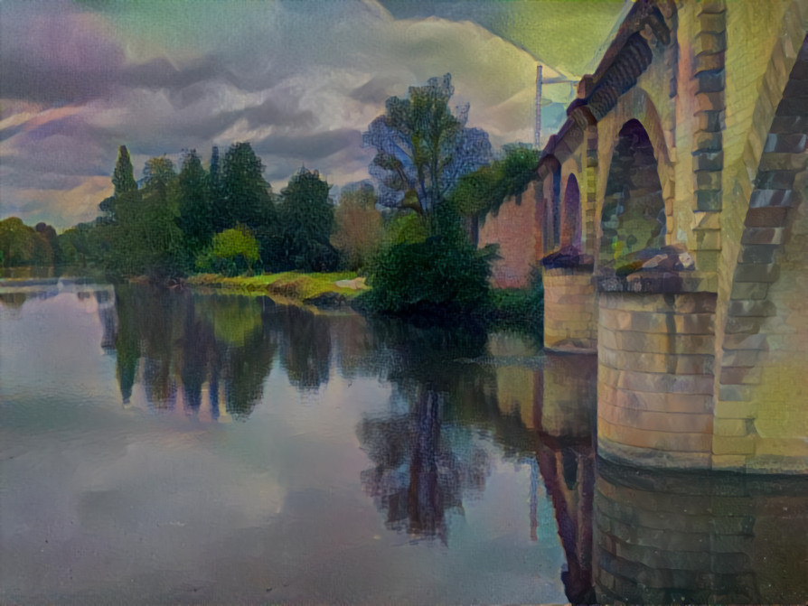 "Peaceful River in Fance" by Unreal from own photo