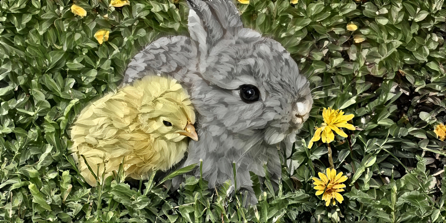 Leafy Chick & Bunny