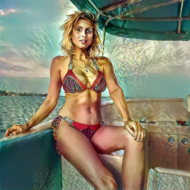 Girl on the yacht