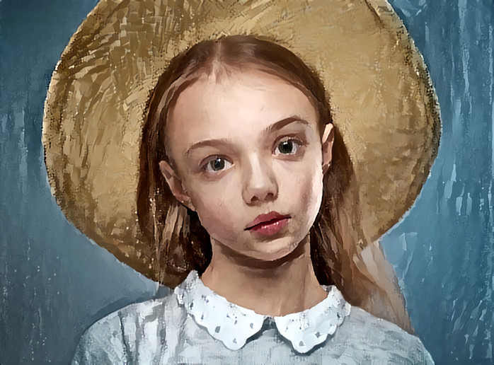 Deep Dream: Girl in a Straw Hat (Ver.2)