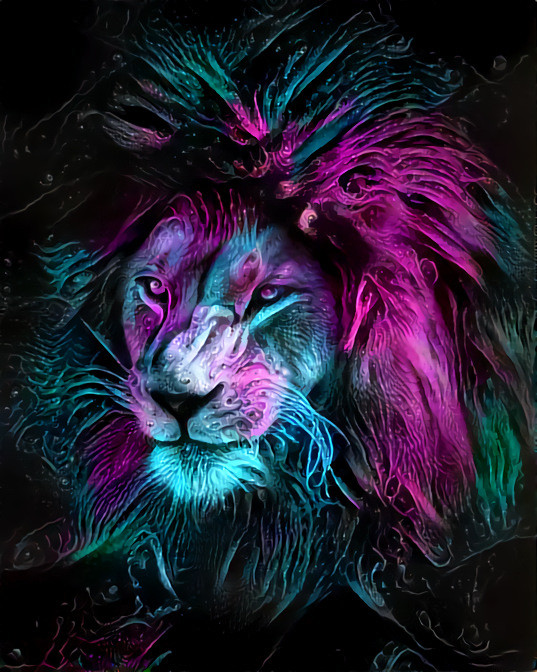 Neon Lion 001