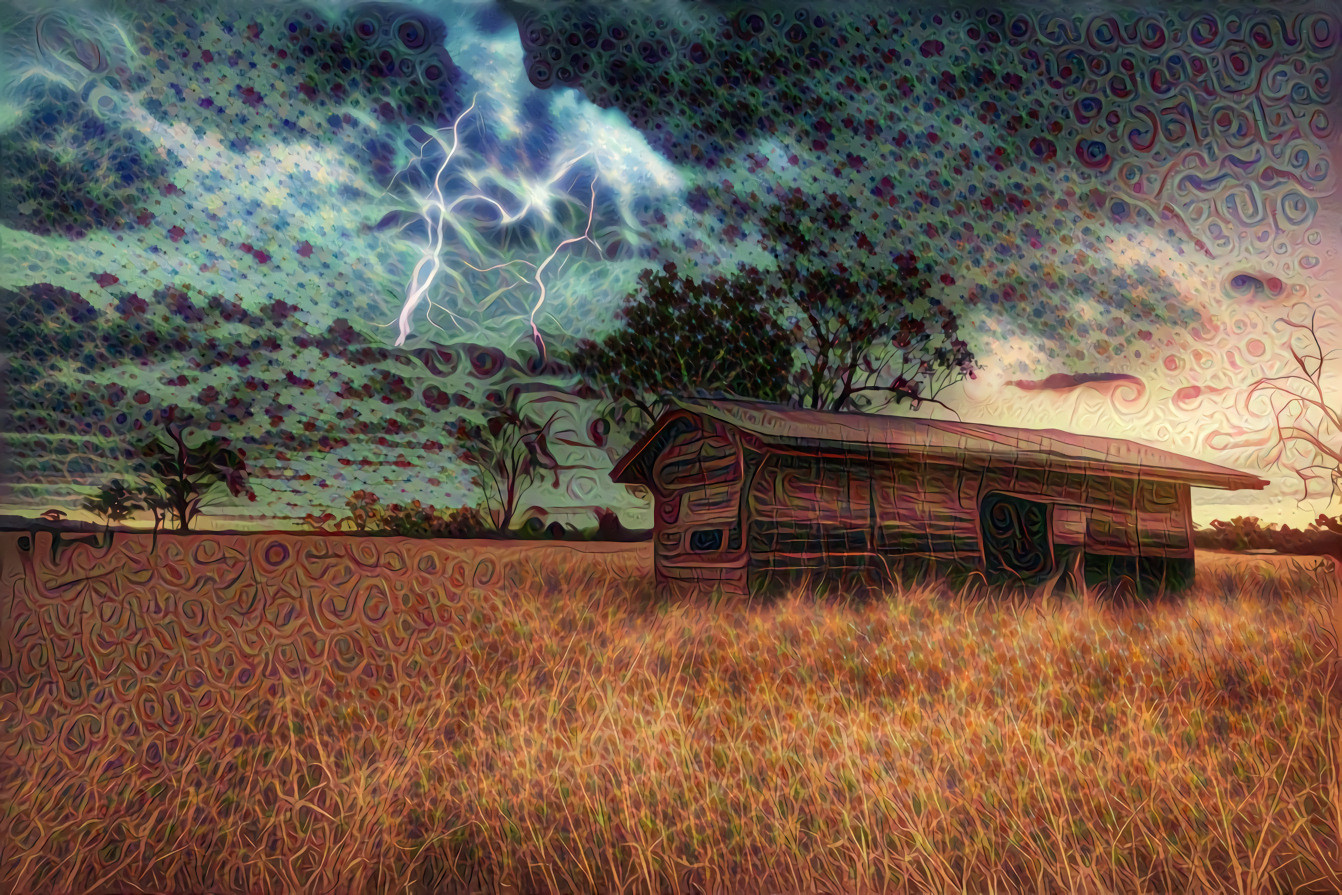 Abandoned House, Lightning Storm