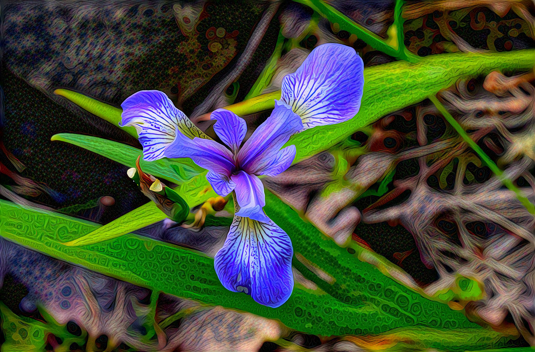 Iris Purple and Blue