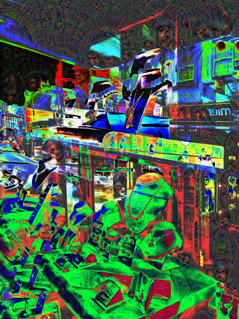 Heavily Distorted photograph of a jewelry shop with reflection of buildings opposite!