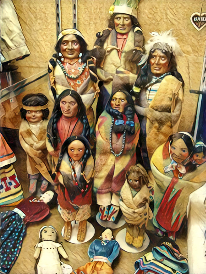 Native American dolls at doll museum, NC