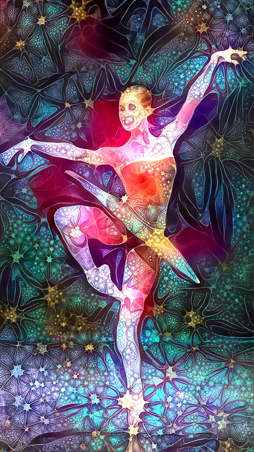 ballerina, blue, green, purple, organic, fractal