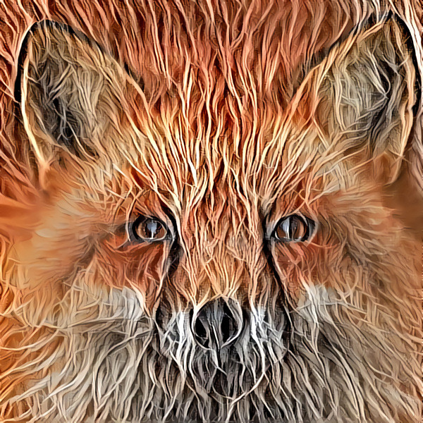 Deep Dream: Red Fox (Ver.4)