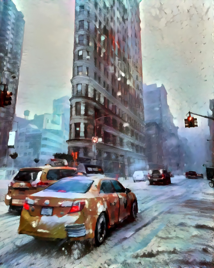 Snow on NYC (artist Jed DORSAY)