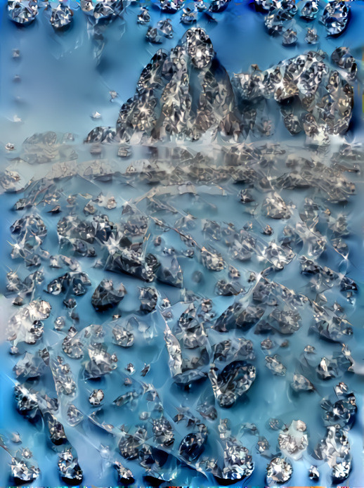 icy lake retextured with diamonds