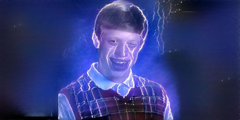 bad luck brian lightning edition