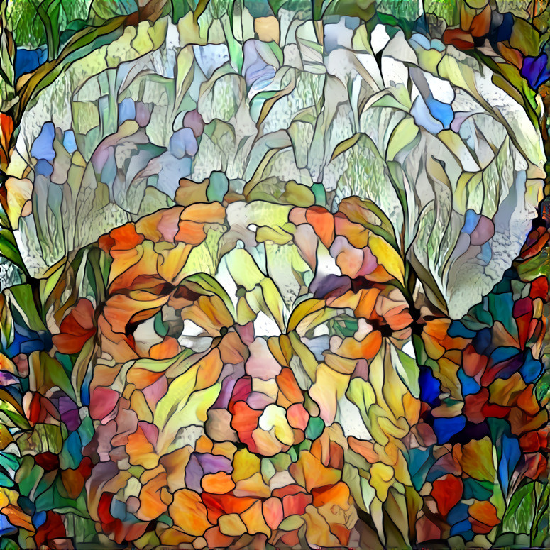 Artist Self Portrait ~ Stained Glass Mosaic 