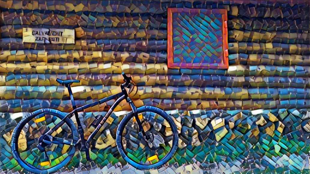 bike at a cabin 