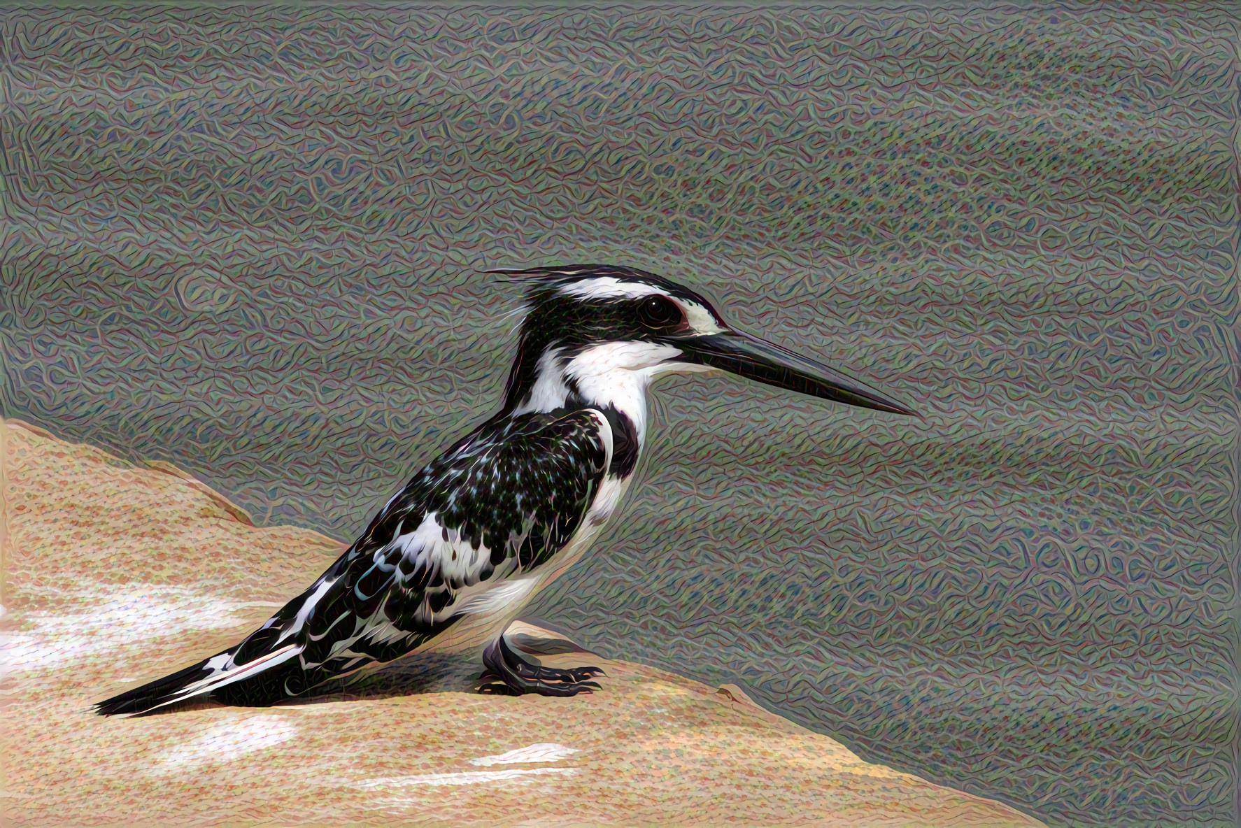 Black and White Kingfisher