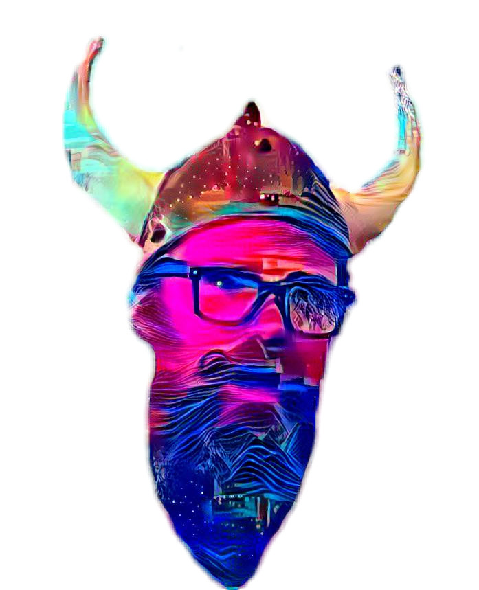 Neon horror viking