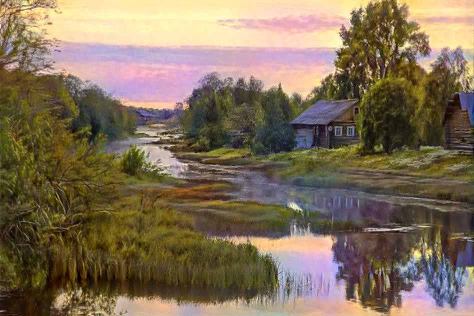 russian village landscape