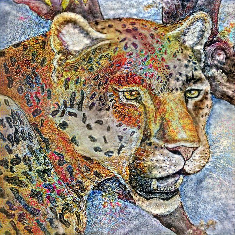 Fabricpainted Leopard.