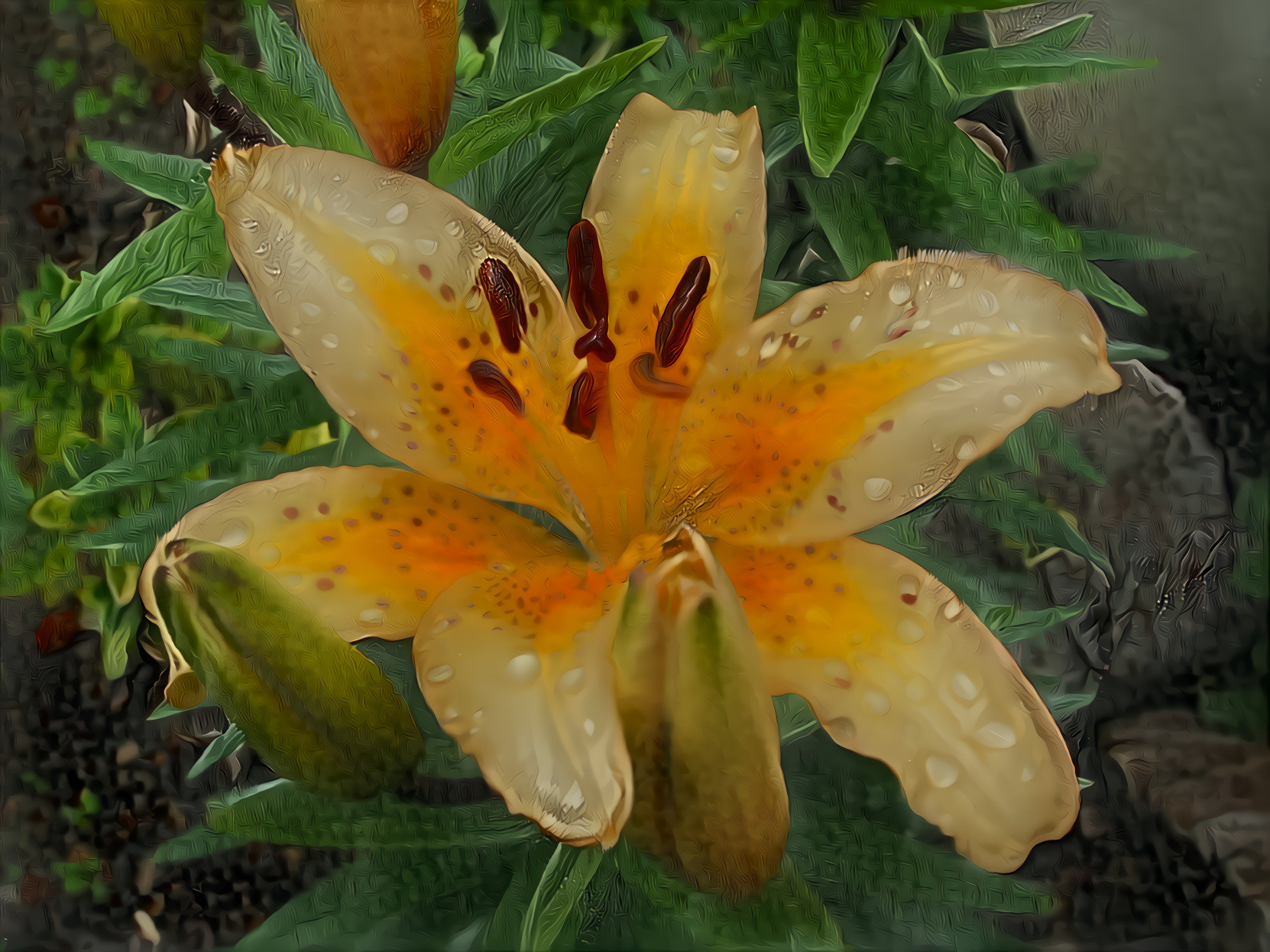 Orange Yellow Lily