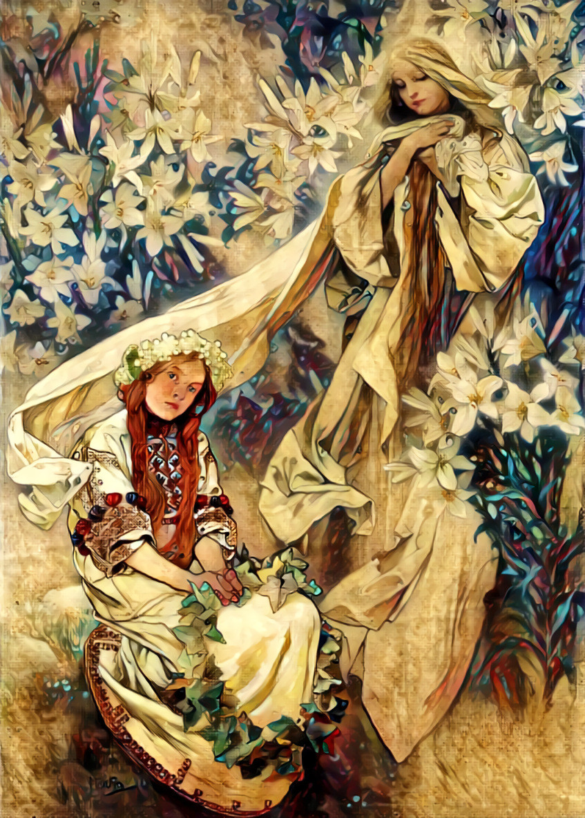 Madonna of the Lilies (Mucha, 1905)